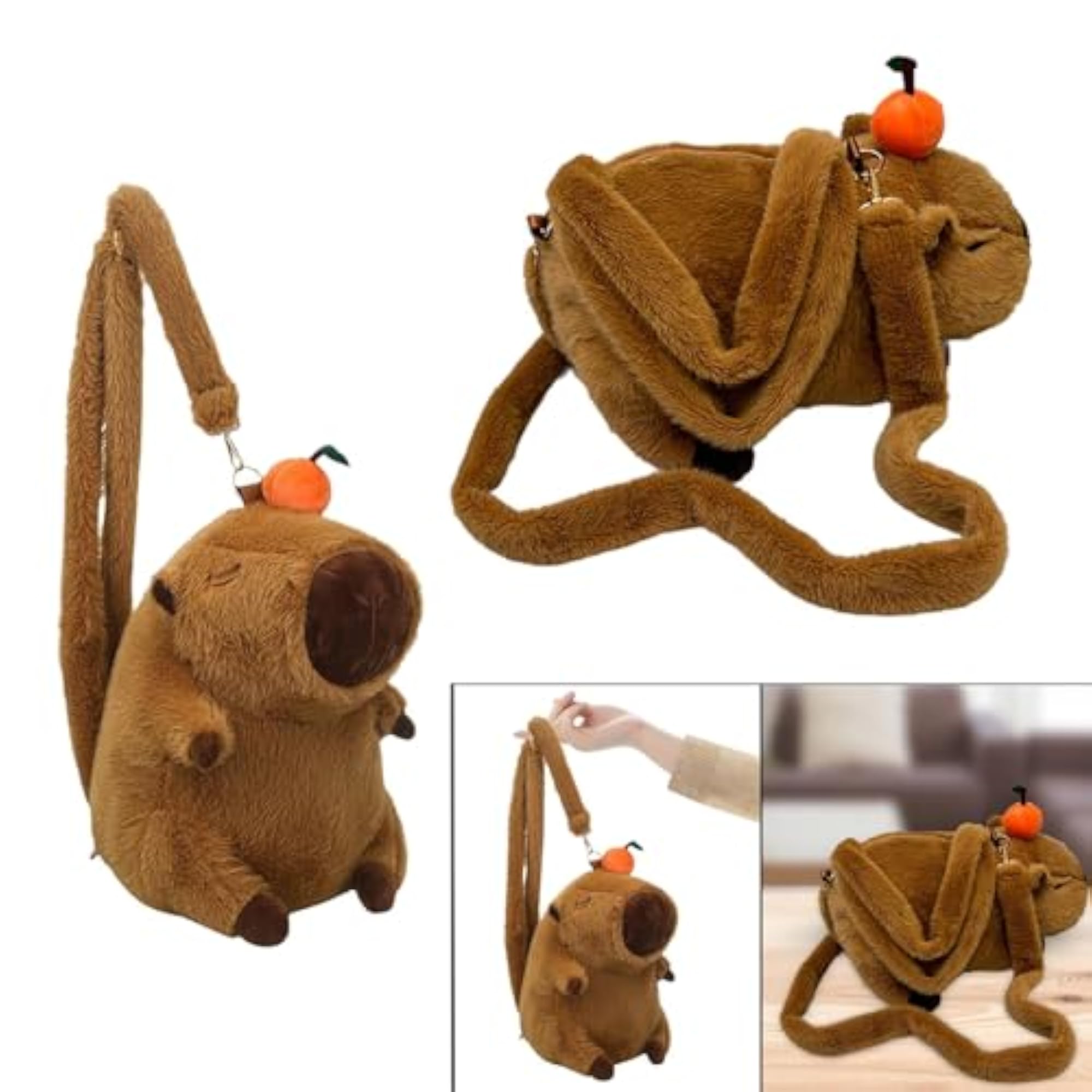 Lightweight Daypack Plush Capybara Backpack, Birthday Gift