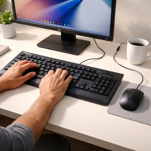 Image of TVS ELECTRONICS Champ HD -Heavy Duty keyboardUSB Wired Keyboard, Plug-and-Play, Multimedia Functions, Palm Rest, 10 Million Key Strokes