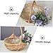 VICASKY Large Handheld Wicker Flower Basket Portable Flower Arrangement Basket Indoor Decorative Storage with All Match Style