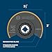 BOSCH OSL312T 3-1/2 In. Starlock Oscillating Multi Tool Grout & Abrasive Titanium-Coated Bi-Metal Segmented Saw Blade for Applications in Wood, Wood with Nails, Drywall, PVC, Metal (Nails and Staples)