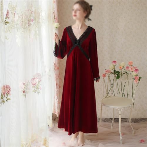 Pyjama long en velours TXQHD pour l'hiver chaud et ample