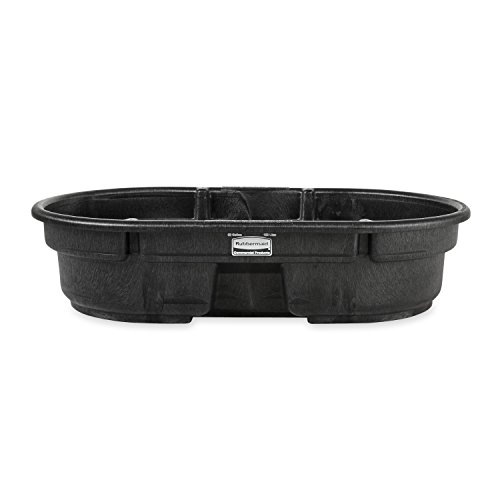 Image of Rubbermaid Commercial Products Stock Tank, 50-Gallons, Structural Foam, Heavy Duty Container, for Livestock /Animal /Cattle Feed & Water, Outdoor Homemade Pool /Hot Tub /Bathtub, & Pet Cleaning /Dog Wash
