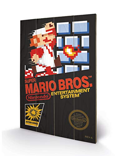 Impression sur Bois Nintendo Super Mario Bros tableau mural haut de gamme 40 x 59 cm