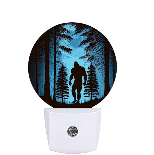 Image of Big Foot Night Light,Forest Night Lights Plug into Wall for Kitchens Toilets Bedroom Decorative Half Round Nightlight Led Lamp 0.5W Sleep Friendly