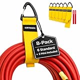 Organizador de Cables y Mangueras con Gancho Correas Multiusos para alargadores, cuerdas y Herramientas Electricas Almacenamiento en Garaj, Trastero, Taller, Furgoneta o Camping (AMARILLO)