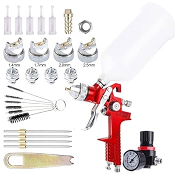 軍盃 Amazon.com: Pindex HVLP 噴槍套組附1000 cc 杯子,4 個可替換黃