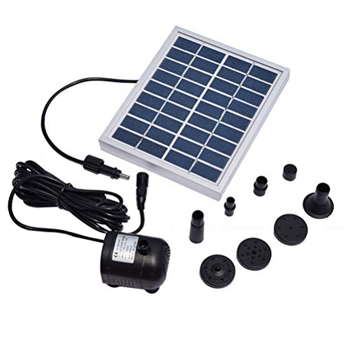 DOITOOL Solar Water Pump Bird Bath Fountain Pump Floating for Birdbath Small Pond Garden Patio Decoration Fish Tank (Black)