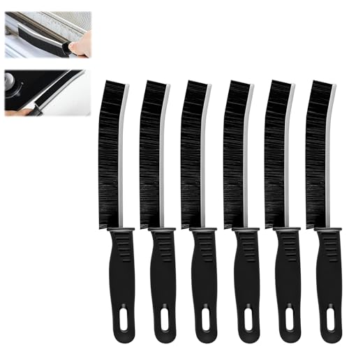 NXPUXP 6 Piezas Cepillo de Limpieza de Grietas,Cepillo de Cerdas Duras para Limpieza de Grietas,para Inodoro,Baño,Hogar,Bañera,Fregadero,Hogar,Ventana