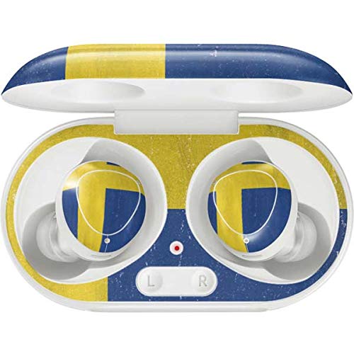 Skinit Decal Audio Skin Compatible with Galaxy Buds+ - Officially Licensed Originally Designed Sweden Flag Distressed Design