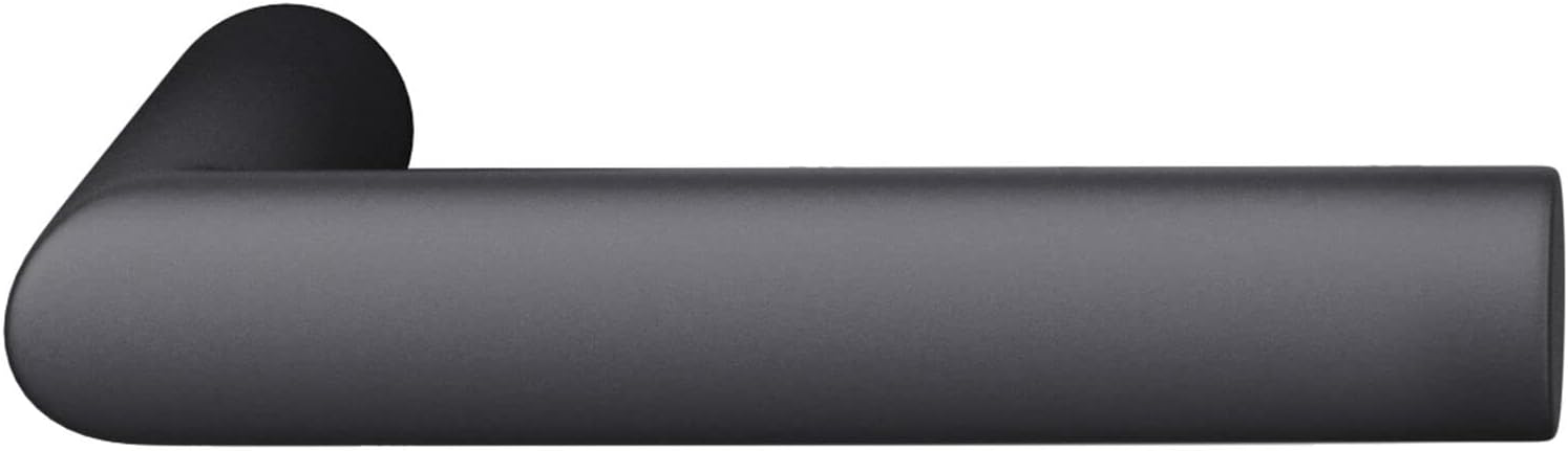 FSB 0 10 1108 04600 0810 ASL AGL 10110804600 Universal Door Handle Straight Rounded Aluminium Black Matt, Silber