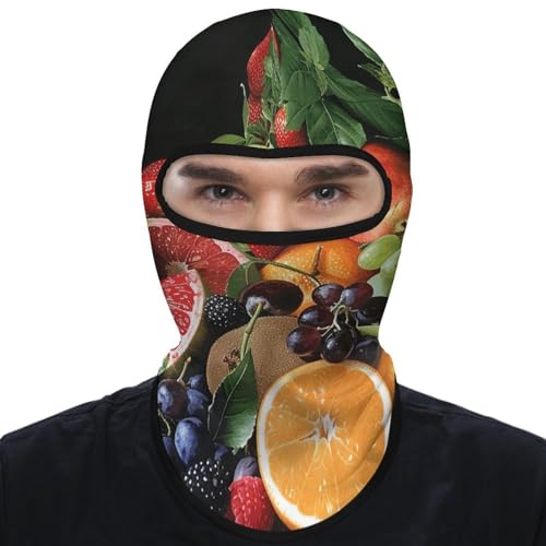 Balaclava para hombres, máscara para mujeres con diseño de frutas frescas para cubrir todo el rostro para ciclismo