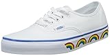  Vans Damen Ua Authentic Sneakers, Weiß (Rainbow Tape True White/Blue), 36 EU