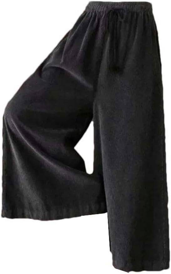 Large Pocket Women's Spring and Autumn Casual Solid Color high Waist Retro Big Trumpet Dance Pants Sports Style