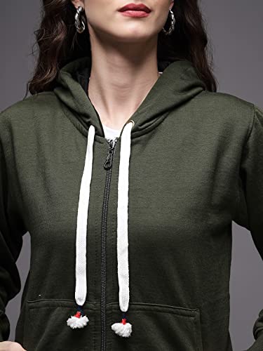 Image of eKools� Women's Fleece Winters Hoodie Sweatshirt Zipper with Pockets (Flee1 Series)
