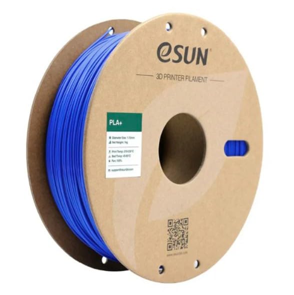 Image of eSUN PLA+ 3D Printing Filament 1.75mm High Speed Filament Speedy PLA Plus for Fast Printing, Dimensional Accuracy + /- 0.03mm, 1KG (2.2 LBS) Blue