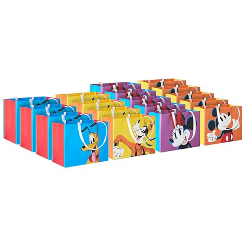 Hallmark Disney 4 Mini Gift Bags (18 Bags: Mickey Minnie Goofy Pluto) for Party Favors Gift Cards Classroom Treats