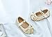 Otter MOMO Toddler/Little Girls Mary Jane Ballerina Flats Shoes Slip-on School Party Gold Dress Shoes Size 4