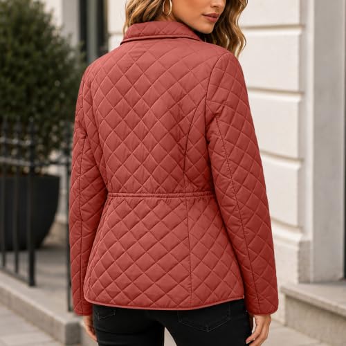 Piuwrlz Women's Diamond Quilted Snap Button Jacket with Flap Pockets - image 3