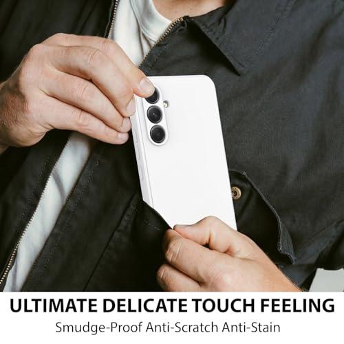 Image of LIRAMARK Liquid Silicone Soft Back Cover Case for Samsung Galaxy S26 5G| Soft Micro-Fibre Lining Inside | Camera Protection Bump (White)