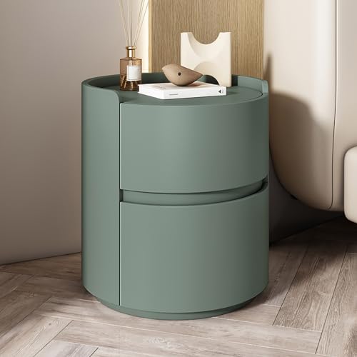 HJYBFA Mesita de Noche Moderna Minimalista Blanca Madera Maciza con cajones de Almacenamiento para Dormitorio, Muebles Elegantes para Espacios pequeños, decoración Elegante del
