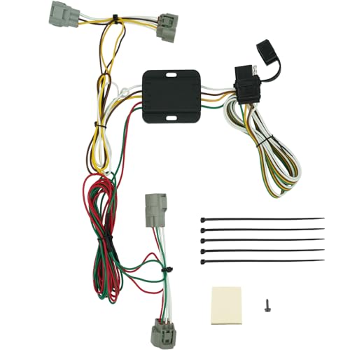 4 Pin Trailer Connector 55513 Vehicle-Side Trailer Wiring Harness, Fit for Select Toyota Tacoma, T100, Hi-lux, Black