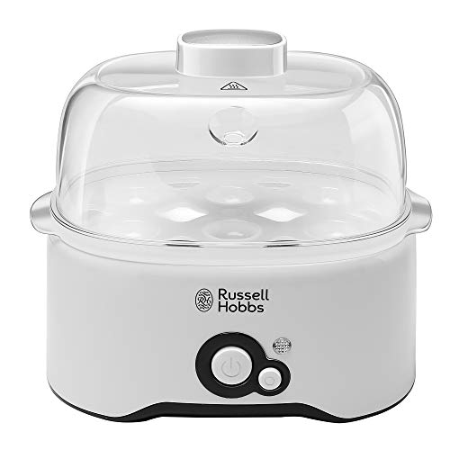 Russell Hobbs REG300-300 Watts Fully Automatic Egg Cooker with Egg Cooking Rack, 2 Poaching Pans and Measuring Cup (White) with 2 Years... - Image 6