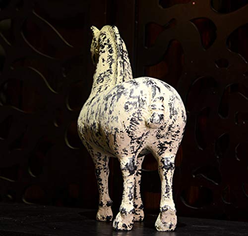 Statue de cheval antique modèle Colt résine artisanat nostalgique collection