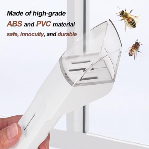 2Pcs Small Animals Catcher Quick Release Humane Catching Tool Clear Contactless Observer Kids Adults Nature Exploration Container to Capture Butterflies, Bees, Spiders, etc (Black+White) - Image 3