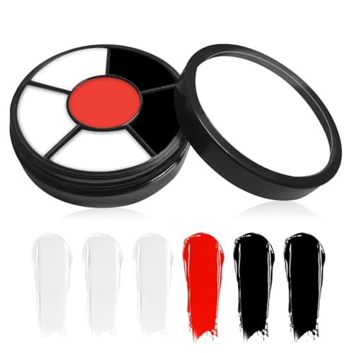 Teegxddy 1 Pièce Terreur Peinture Corporelle Set, Maquillage de Fête d'art Corporel d'halloween,Applicable à Théâtre, Carnaval, Clown, Fantôme, Halloween se Déguiser