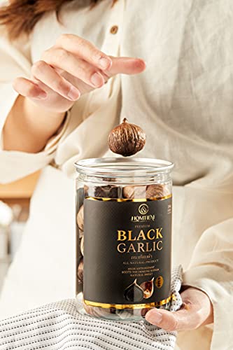Image of Homtiem Black Garlic 8.82 Oz (250g.), Whole Black Garlic Fermented for 90 Days (52.92 oz)