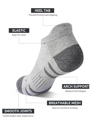 Image of Somaibo 10 Pairs Boys Girls Ankle Socks Kids Athletic No Show Socks Low Cut Half Cushioned Sock