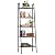 Homfa Industrial Ladder Shelf, 5 Tier Bookshelf Plant Flower Stand Storage Rack Multipurpose Utility Organizer Shelves Wood Look Accent Metal Frame Furniture Home Office