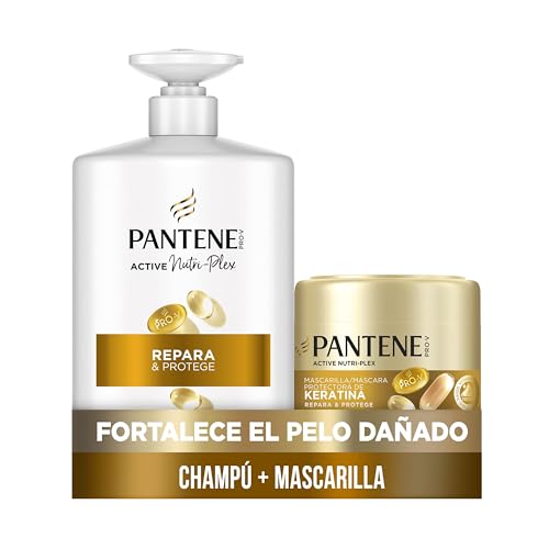 Pantene Pro-V Repara Y Protege Champú 1 L Con Dispensador, Mascarilla Protectora De Keratina 500ml, Pelo Seco Y Dañado