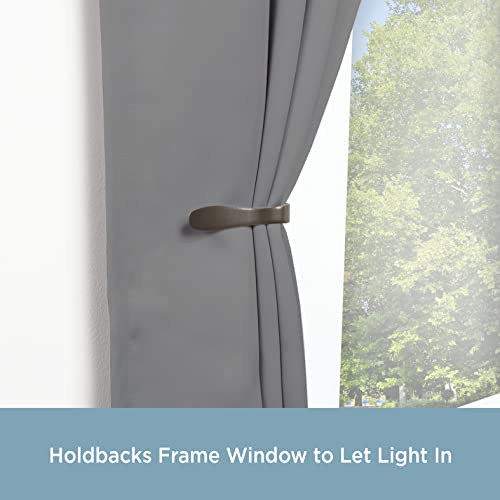 Kenney Gallery Decorative Holdbacks For Curtains And Drapes, Set Of 2, Gunmetal #TOP2