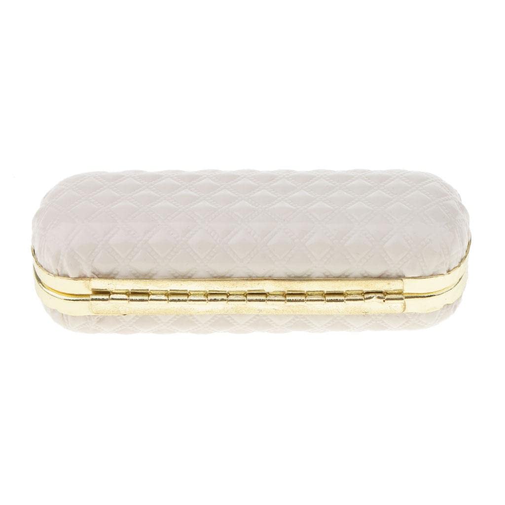 Estuche de piel para pintalabios, brillo de labios, caja de almacenamiento, soporte para bálsamo con espejo, color negro, Juego de 10 (beige), as described, Como descripción
