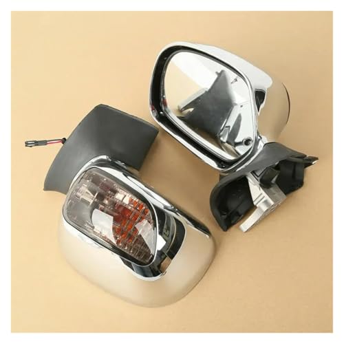 Espejo retrovisor para Goldwing 1800 con luz de giro integrada color cromo naranja 5