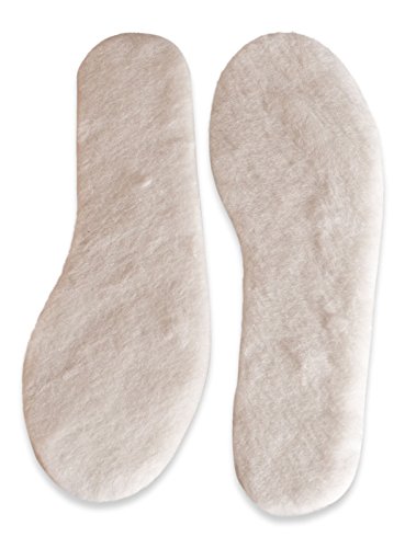 Nordvek - Plantillas térmicas de piel de oveja 100% auténtica, fabricadas en el Reino Unido