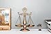 OwlGift Vintage Metal Lawyer Scale of Justice Libra, Decorative Jewelry Storage, Tray Cosmetic Organizer, Farmhouse Candleholder Display, Home Décor Centerpiece Stand – Golden, 15“ W x 17” H