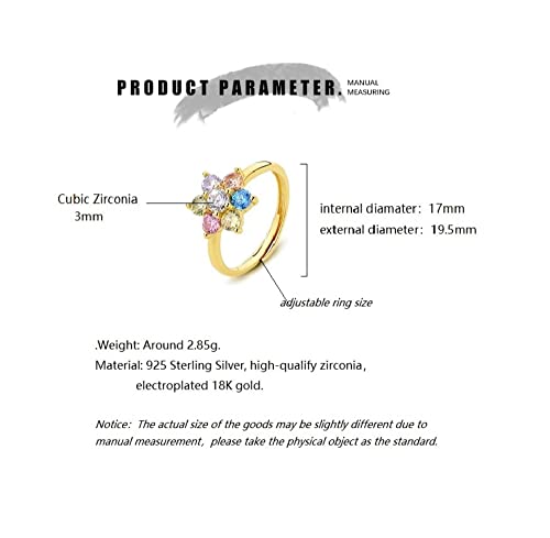 Bague Fleur en Argent Réglable pour Ne Plus Se Tromper de Taille