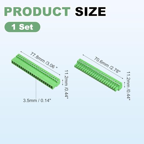 Connecteurs à 22 broches de 3,5 mm à angle droit pour la création de modules de prototypage