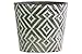 Produktbild Urban Trends 51906 Zement Topf, rund mit geprägt Diamant Muster Design Body und konischem Unterseite Beton Finish grau