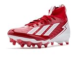 adidas Unisex Adizero Impact II American Football Cleats Team Power Red/White/Team Power Red Mens 10.5 Womens 11.5 Medium