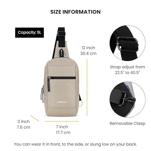 Image of Sherpani Metro, Reversible Anti-Theft Sling Bag, 5L Travel Crossbody Backpack, Chest Purse for Travel, Hiking, or Everyday