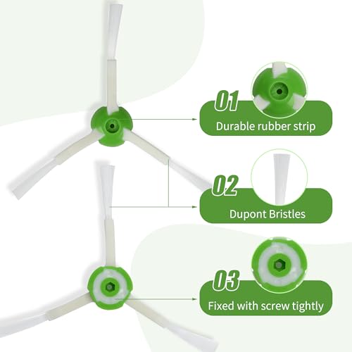 Image of LOVECO Replacement Accessories Compatible for iRobot Roomba I & J Series, i8+ i7+ i6+ i5+ i4+ i3+ i2+ i1+ j8+ j7+ j6+ j5+, 2 Set Multi-Surface Rubber Brush, 10 Filter, 10 Side Brush, 10 Dust Bag