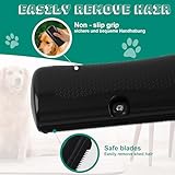 Fellwunder Bürste Hund, Pet Hair Removal Brush, Fur Wonder Brush Dog, Hundebürste, Tierhaarentferner Handschuh, Katzenbürste, Deshedding für Hunde und Katzen,Schwarz