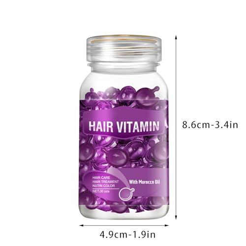 Hair Vitamin Serum Capsule, Hair Treatment Serum, Hair Growth Oilwith Moroccan, Macadamia & Avocado Oil, Vitamins A/C/E Restores Dry Frizzy Hair, Repair Damaged and Smooth Shiny Hair (G) - Image 6
