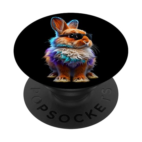 Rabbit Owner Graphic Bunny Portrait Colorful Sunglasses PopS