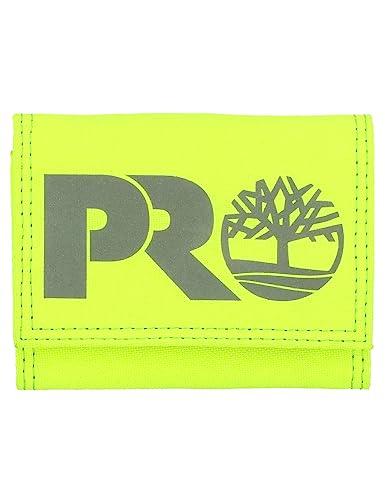 Image of Timberland PRO Men's Cordura Nylon RFID Trifold Wallet with ID Window, Bright Yellow (Reflective), One Size, Cordura Nylon Rfid Trifold Wallet With Id Window