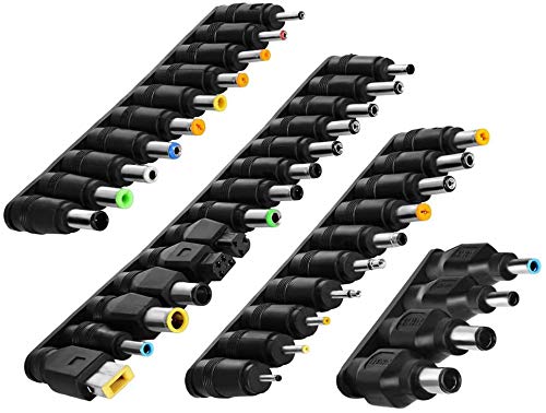 Universal DC Power Socket Plug Converter Jack Set for Laptop - Black (47 PCS) (B08P8GLZGW) Amazon Price History, Amazon Price Tracker