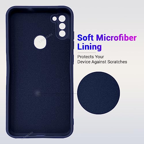 Image of LIRAMARK Silicone Soft Back Cover Case for Samsung Galaxy A11 / Galaxy M11 (Blue)